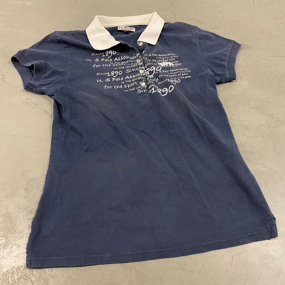 Y2K fitted u.s. polo assn graphic polo t-shirt